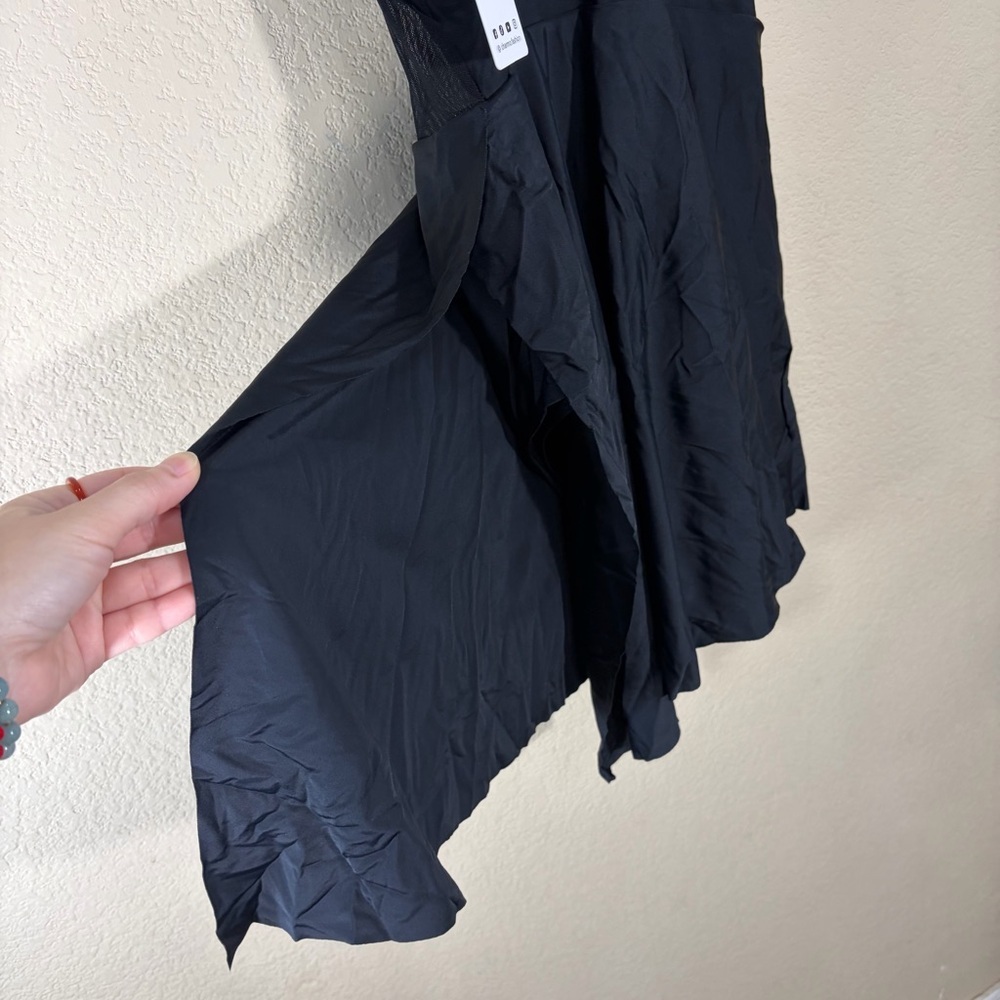 NWT!! Charmo ladies Asymetrical Skirt swimsuit, black and size medium Vacay - Picture 7 of 12